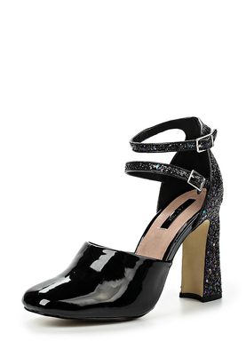 LOST INK  DANCER DOUBLE STRAP BLOCK HEELED SHOE