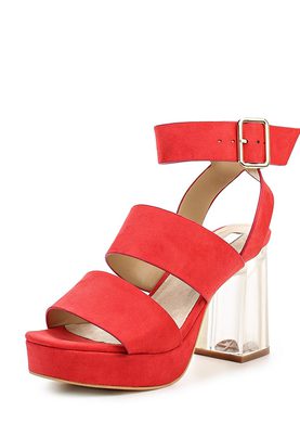 LOST INK  MIMI PERSPEX PLATFORM HEELED SANDAL