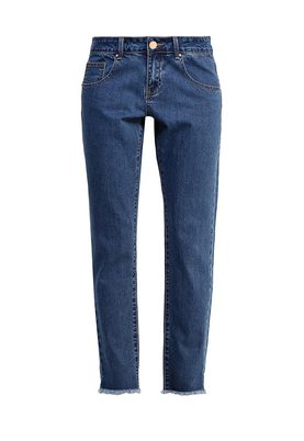 LOST INK  SLIM BOYFRIEND IN ASTER WASH WITH DESTROYED HEM