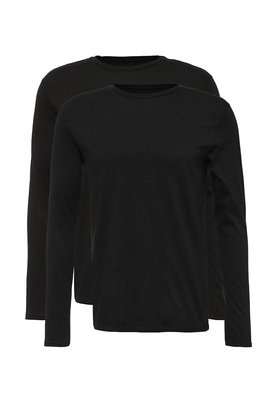 Five Basics  2 . 2 PK L/S CREW NECK TOP BLACK